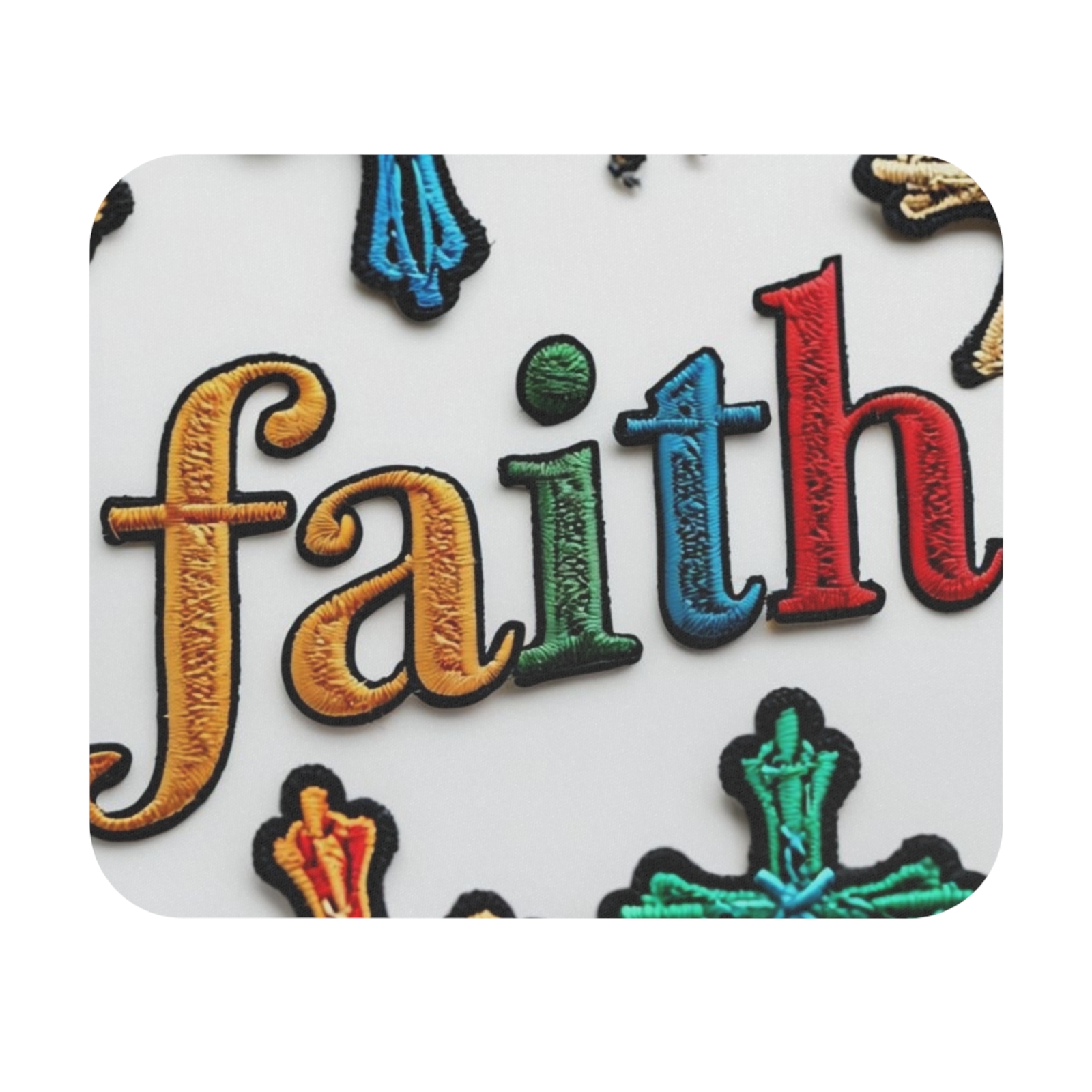Inspirational Mouse Pad - Colorful 'Faith' Design, Desk Accessory, Gift for