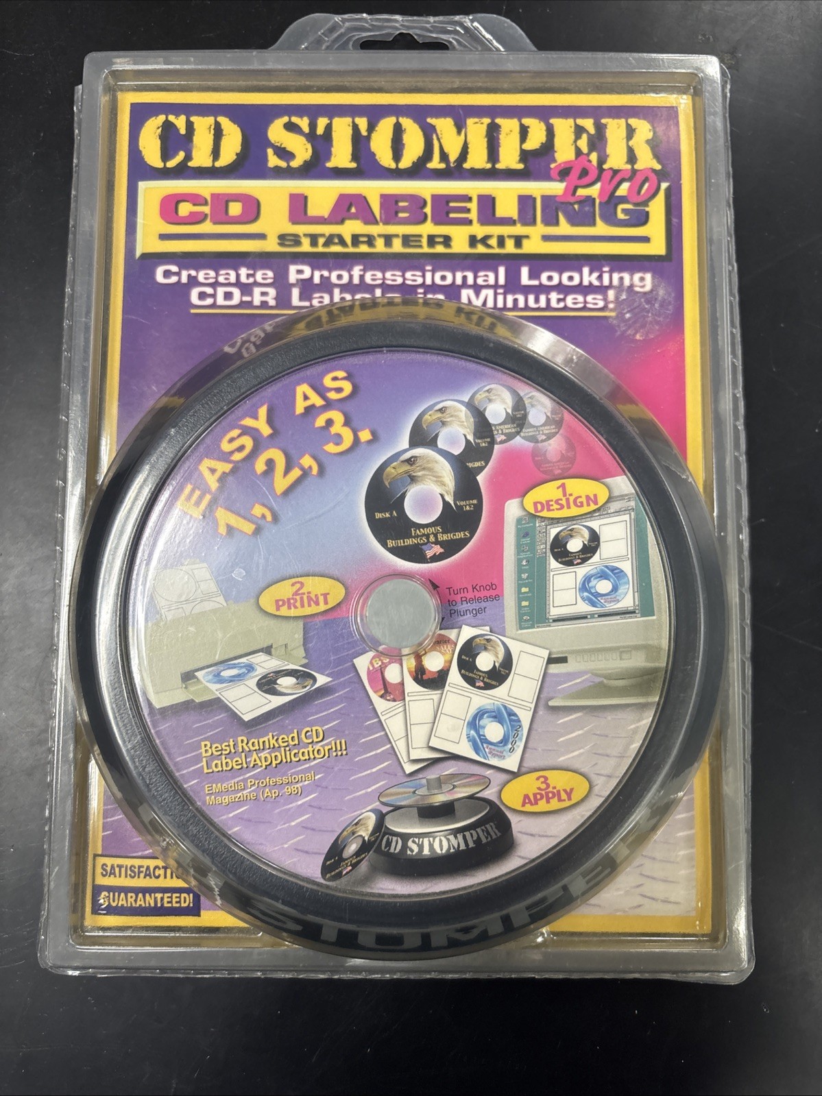 CD Stomper Pro - CD Labeling Starter Kit Vintage Sealed