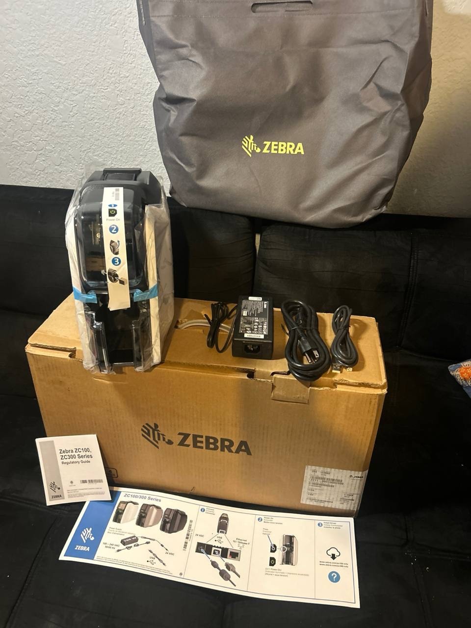 Zebra ZC100 Bronze Edition ID Card Printer – New, Never Used, Open Box