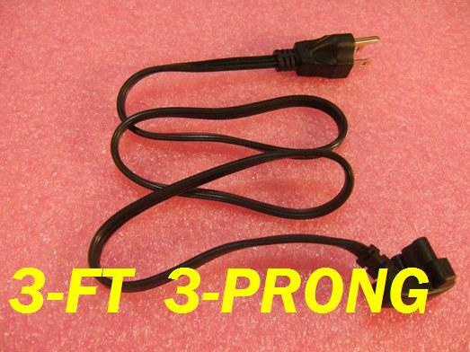 Dell  3' Laptop 3-PRONG (Flat/Straight) AC Power Cord PA-10 PA-12 F2951 0F2951