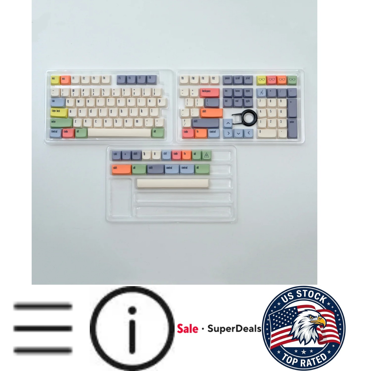 Canvas Keycaps Dye Sub XDA PBT for Mechanical Keyboard Gaming - Retro