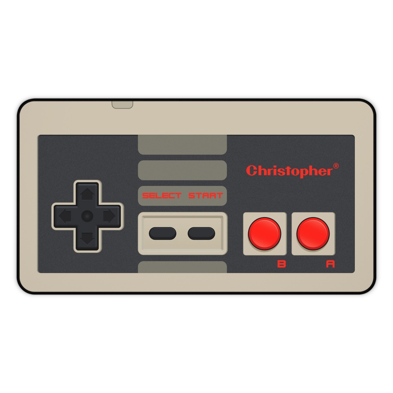 Custom Name Retro 8-Bit Controller Desk Mat, 80s Personalized XL Gaming Mousepad