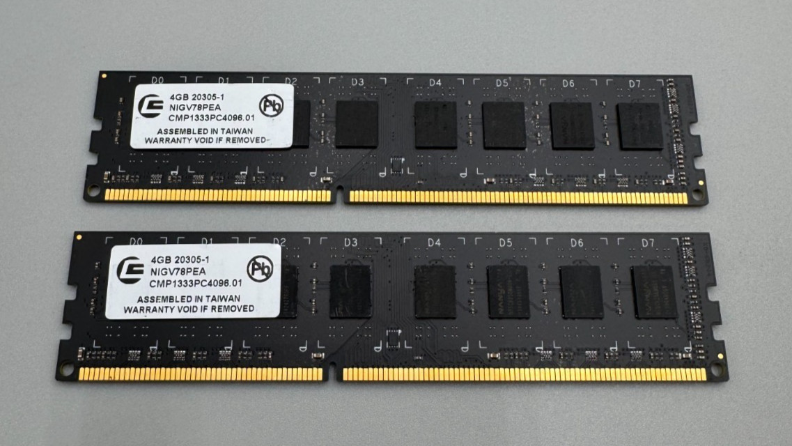 Lot Of2 Centon 4GB Each 2x4GB=8GB PC3 DDR3 SDRAM 1333MHz Desktop Memory Module B