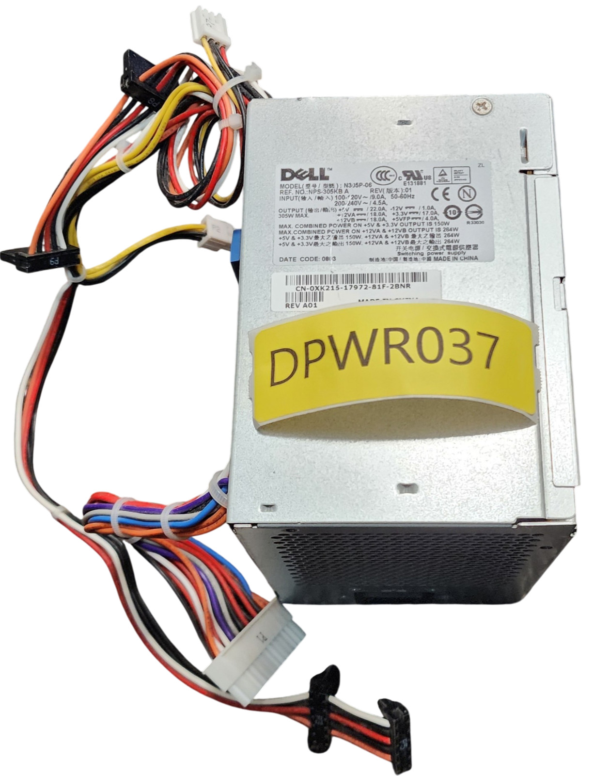 Dell Optiplex 320 360 740 745 305W 0XK215 XK215 N305P-06 Desktop Power Supply