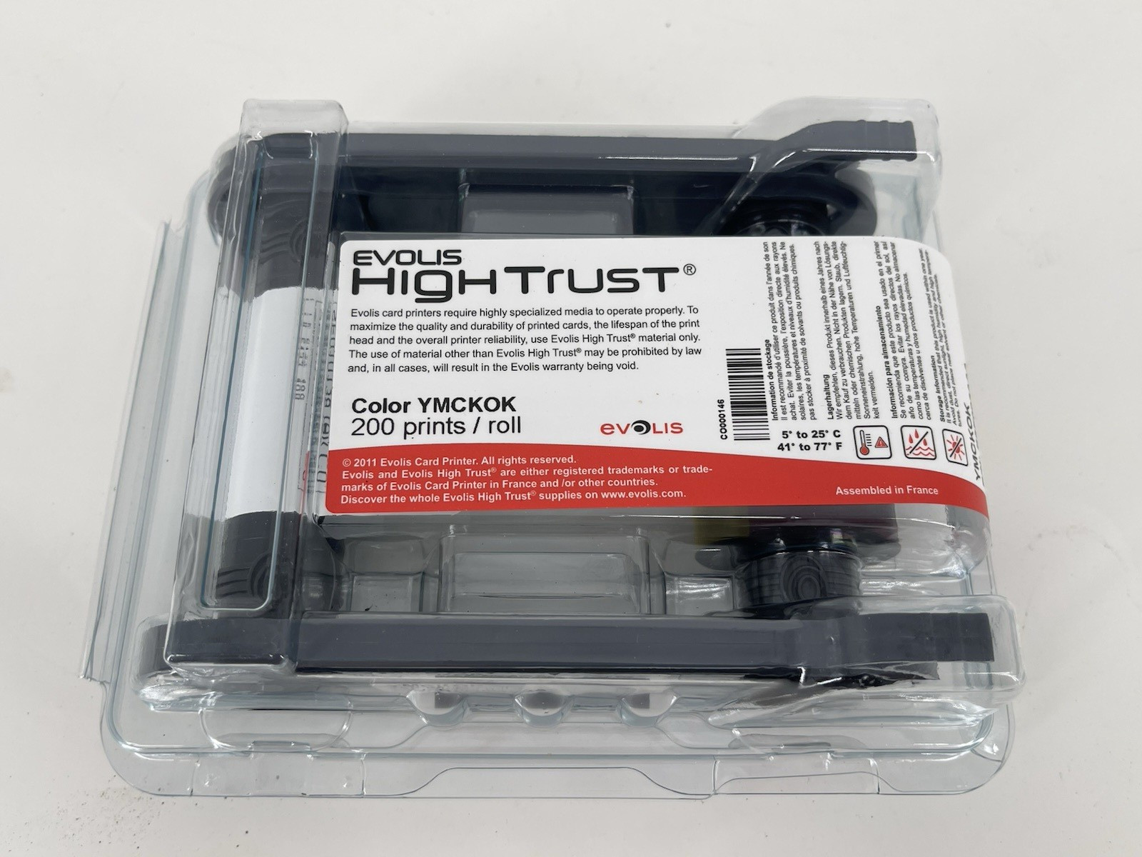 Evolis HighTrust R6F003AAA Colour YMCKOK ribbon 200 prints