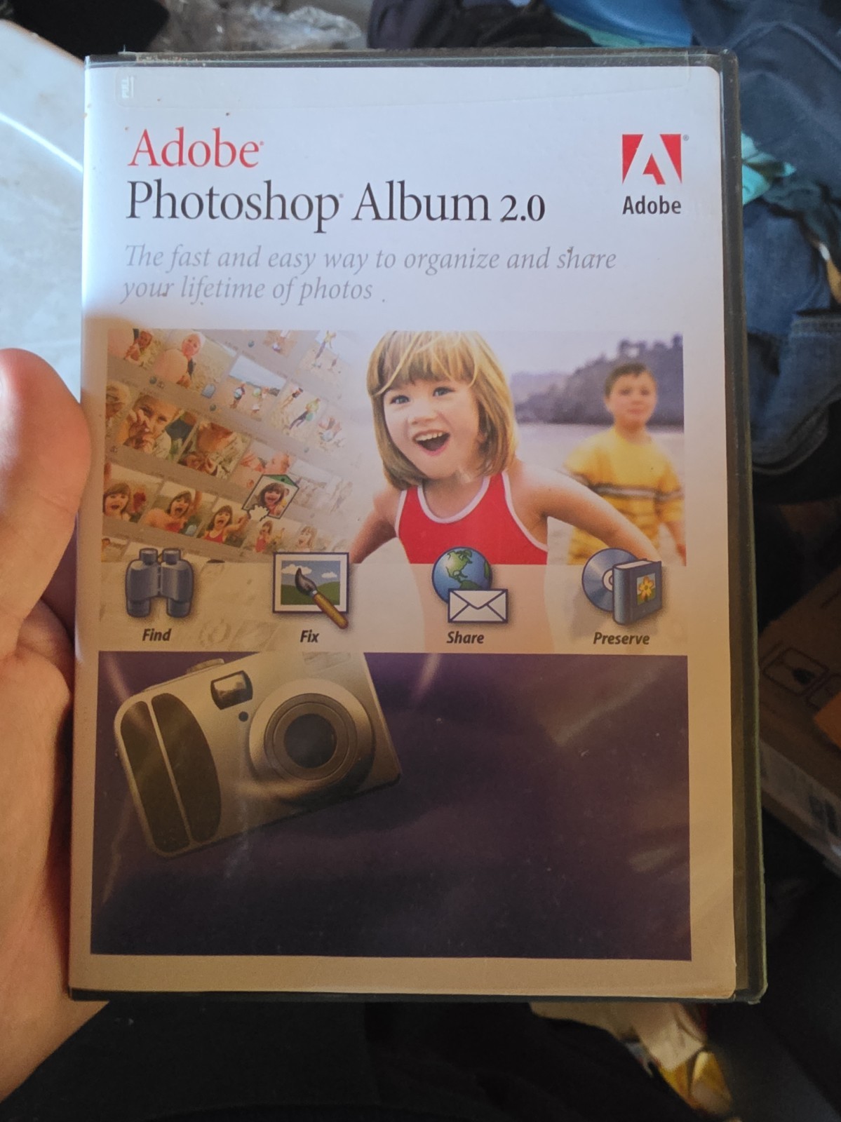 Adobe Photoshop Album 2.0 PC Photo Organizer Software Complete Open Box