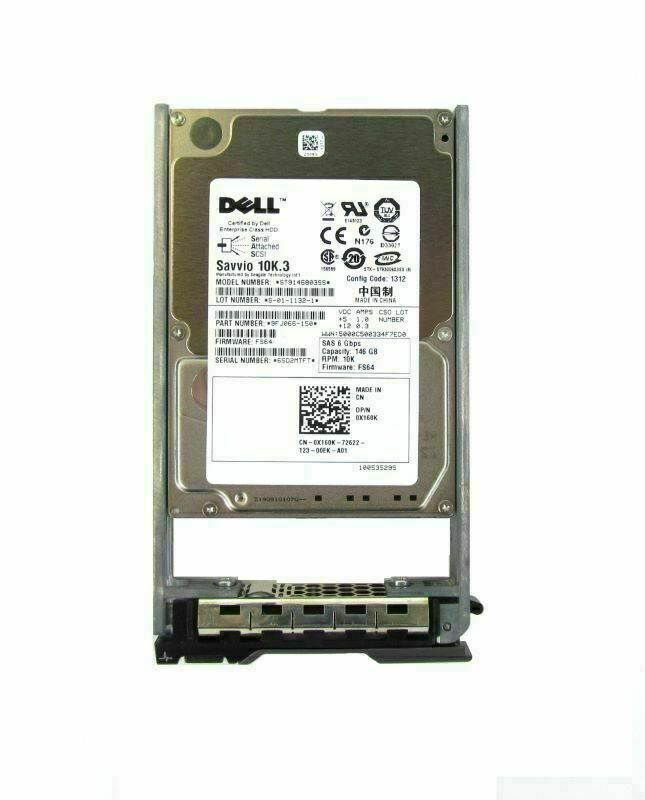 DELL X160K X829K ST9146803SS 146GB 10K 6Gbps 2.5" SAS HDD HARD DRIVE with tray