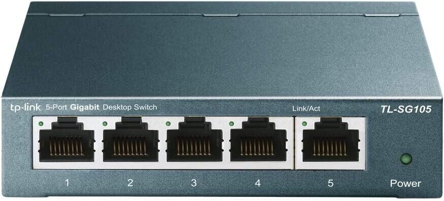TP-Link TL-SG105, 5 Port Gigabit Unmanaged Ethernet Switch, Network Hub