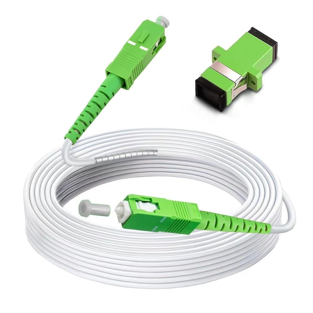 50ft (15 Meters) SC/APC to SC/APC Fiber Optic Internet Cable, Armored Single
