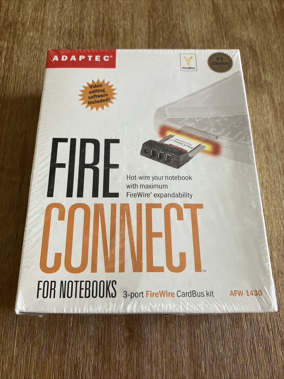 [Brand New] Adaptec FireConnect 3-port FireWire CardBus kit AFW-1430