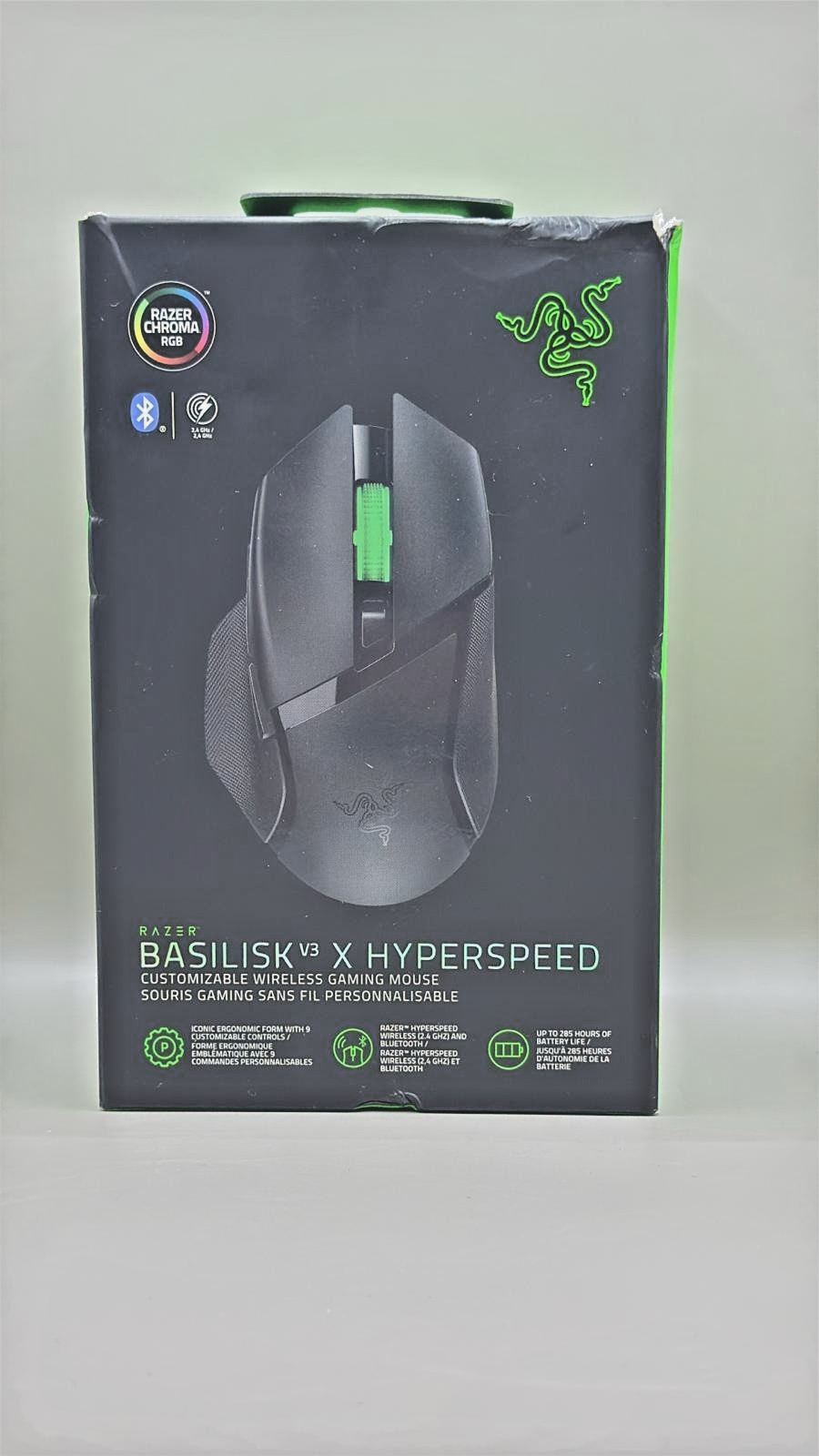 Razer Basilisk V3 X Hyperspeed – Customizable Wireless Gaming Mouse with RGB Lig