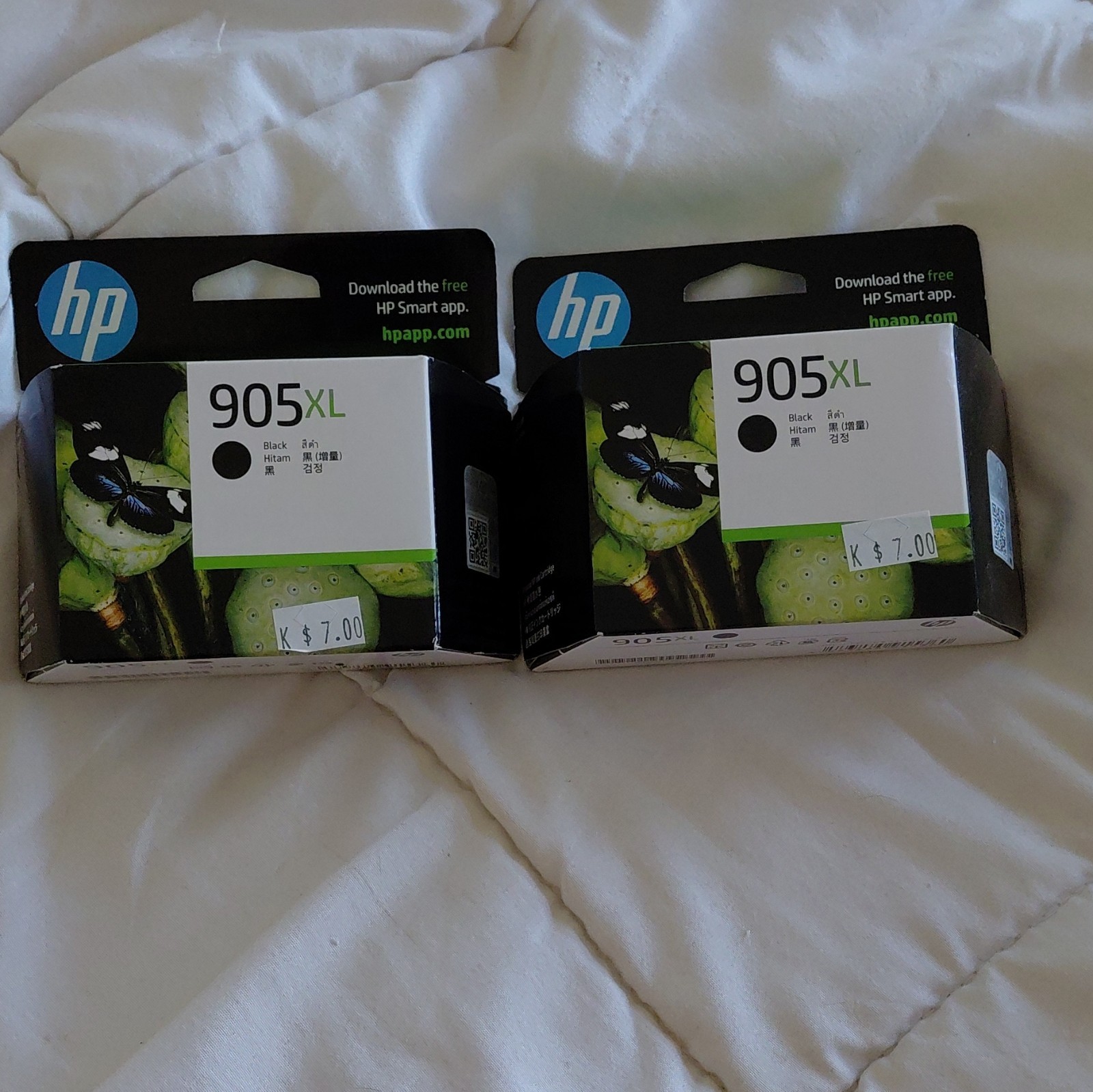 HP Genuine/Original 905XL Black Inkjet Ink Cartridge 2 Pack For HP Printers