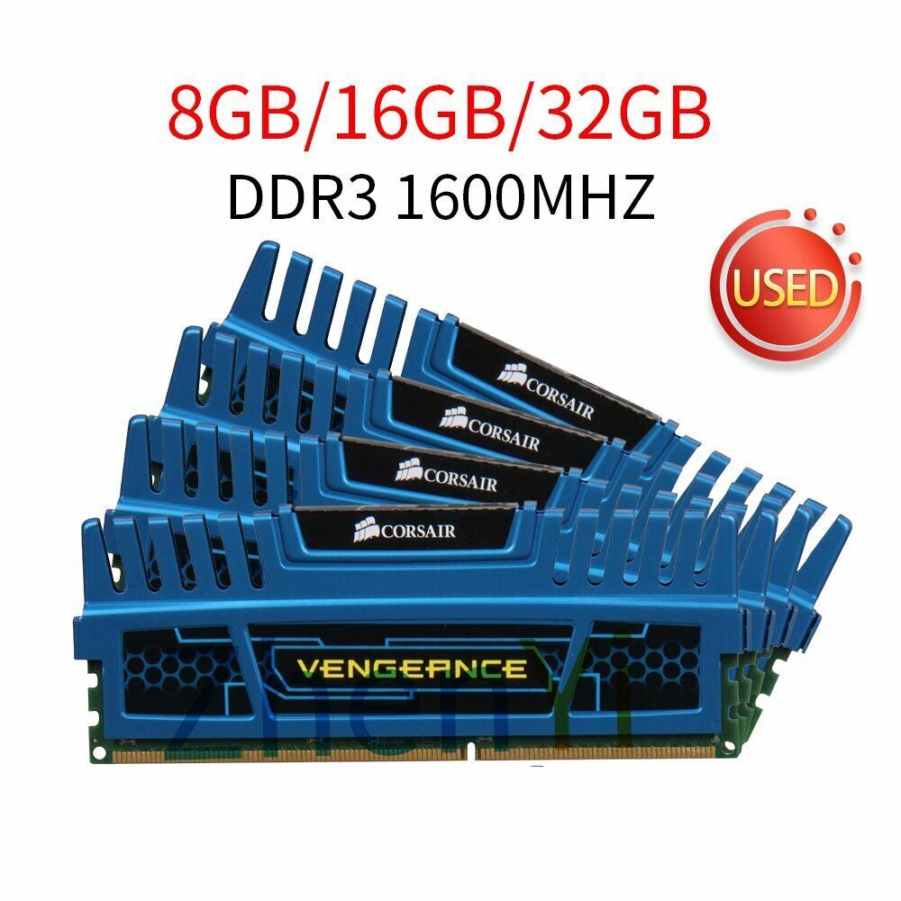 Corsair 32GB 16GB 8GB 4GB DDR3 1600MHz PC3-12800U CL10 Desktop Memory 3Color LOT