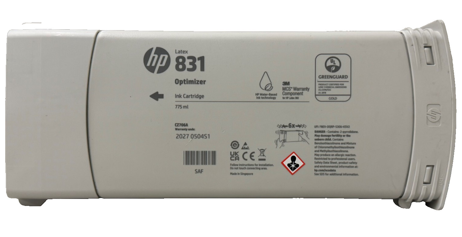 New Genuine HP 831 Optimizer Latex Ink Cartridge 775ml CZ706A