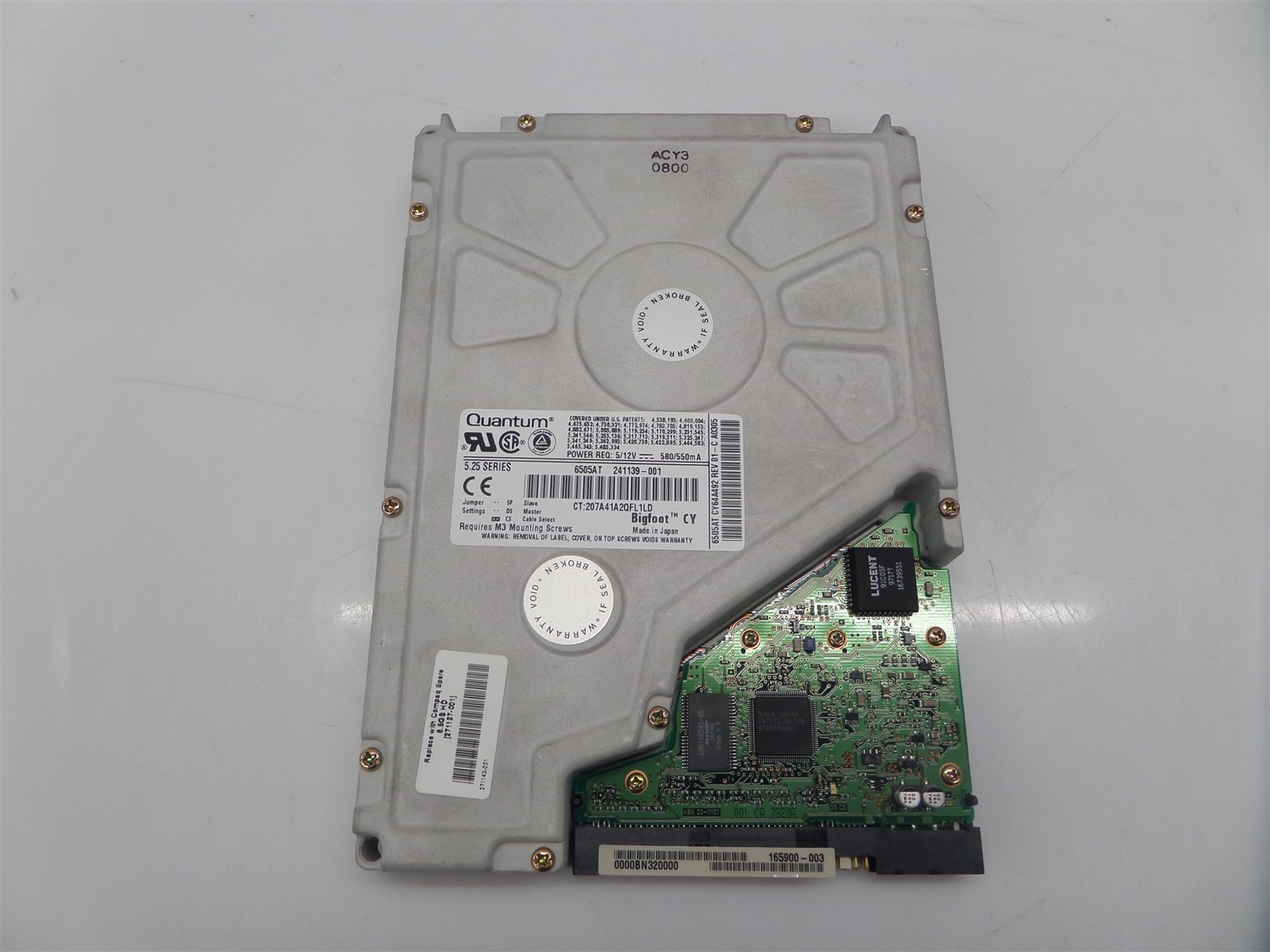 Vintage Quantum Bigfoot CY 5.25" 6.5GB IDE Hard Drive 6505AT