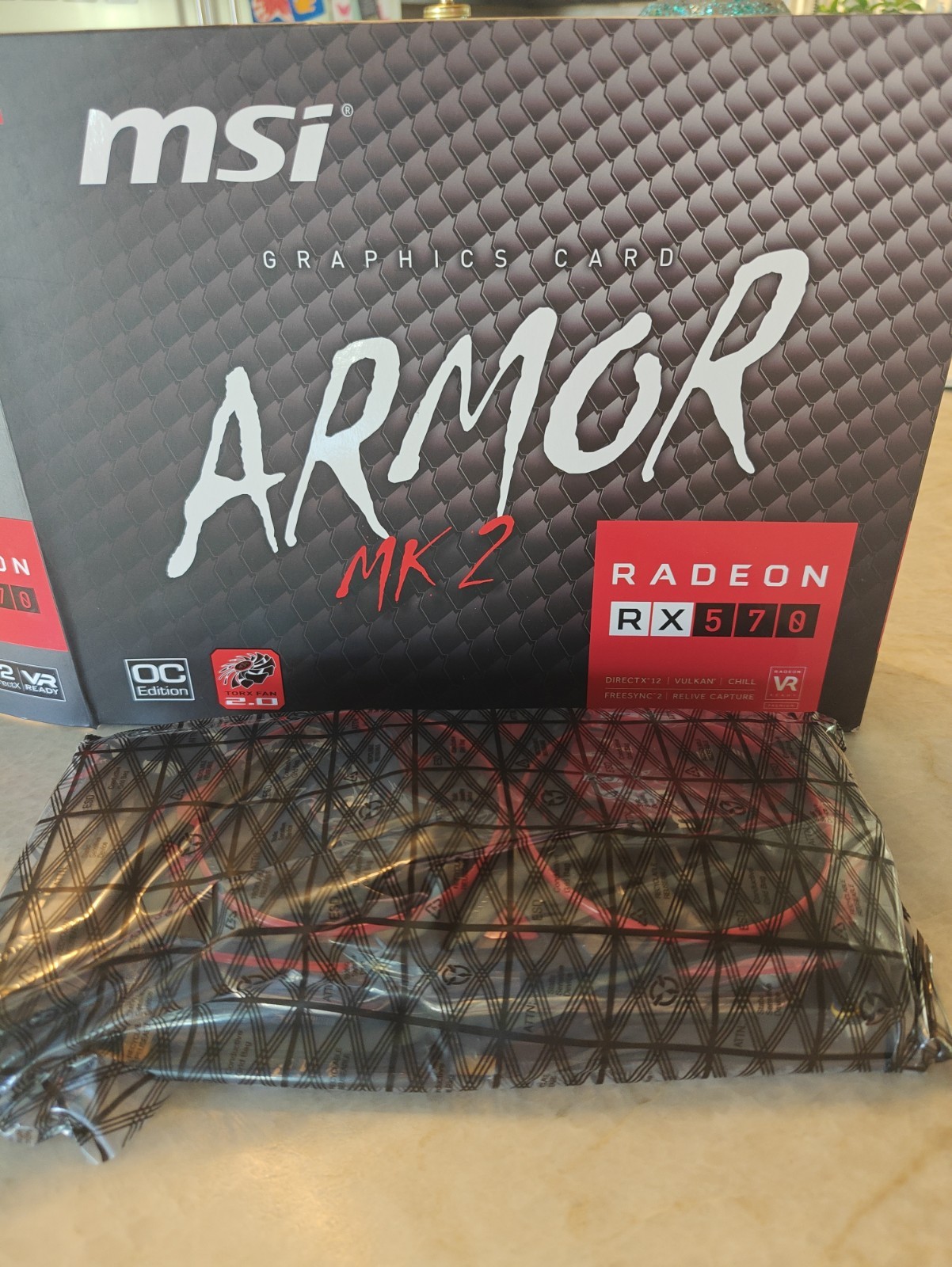 MSI Radeon RX 570 ARMOR MK2 8G OC 8GB GDDR5 Graphics Card - Tested w/ Box
