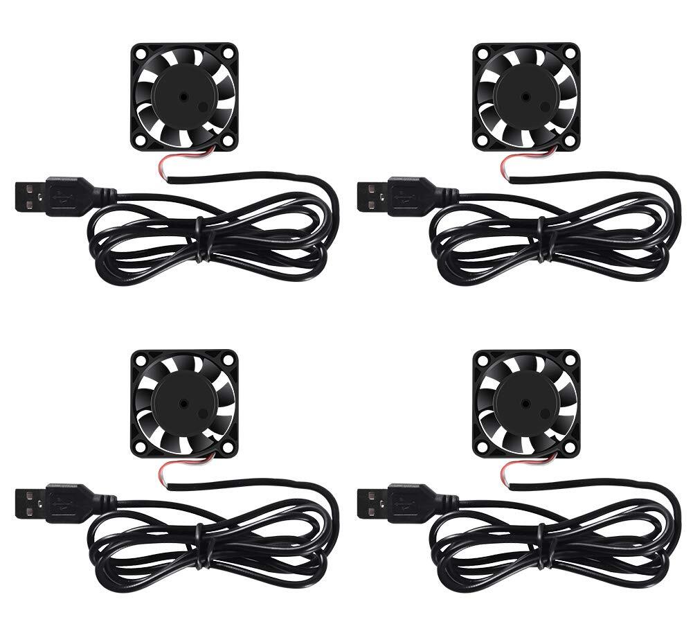 4 Pack 40mm Usb Brushless Cooling Fan 40mm X 10mm Fan High Performance Dc 5v Coo
