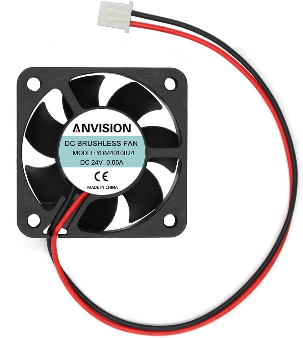 DC 24V 40Mm X 10Mm Brushless Cooling Fan, Dual Ball Bearing, 2 Pin