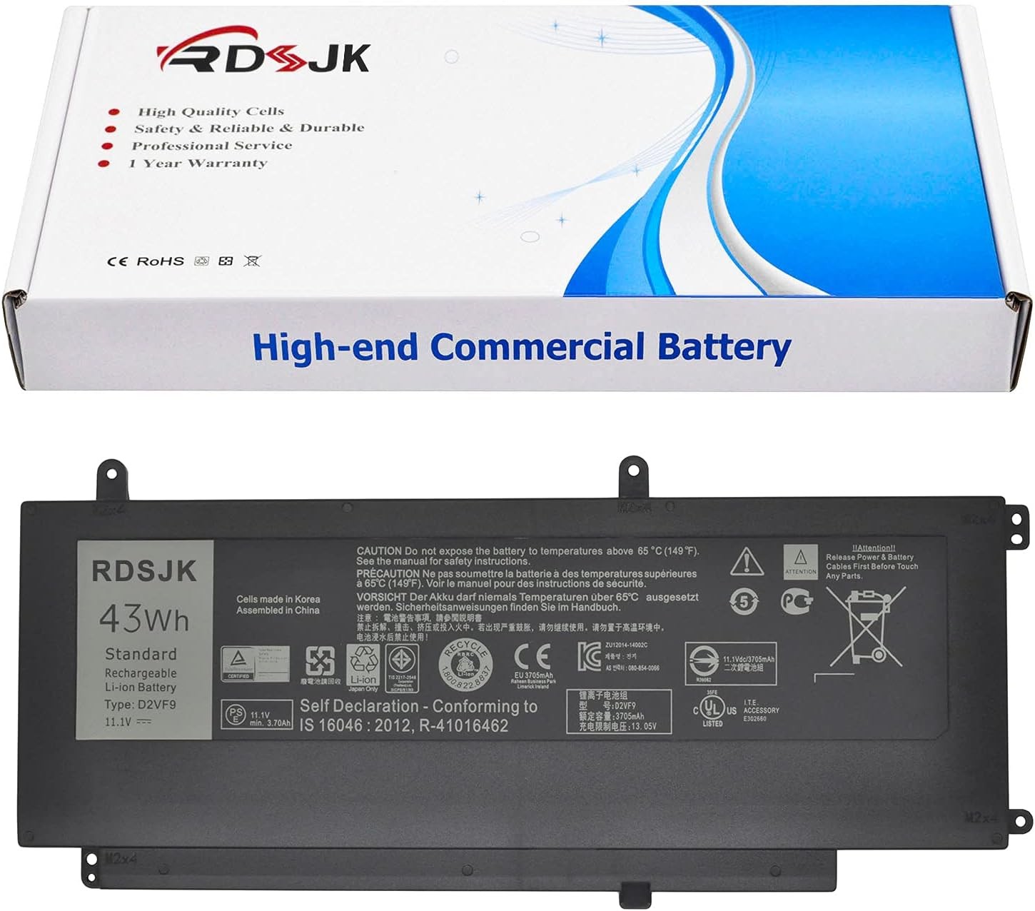 D2VF9 Laptop Battery for Dell Inspiron 15 7547 7548 Vostro 14 5459 14 5459D