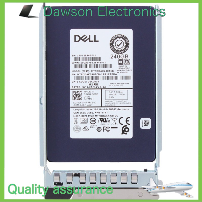 Dell JFMNH/0JFMNH 2.5" 240GB SATA 6Gbps MU TLC SSD 512e 14/15/16G KIT
