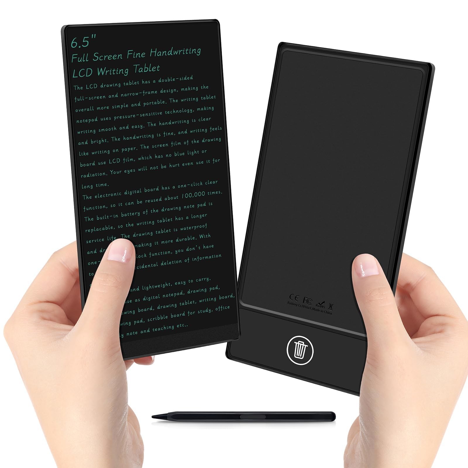 LCD Writing Tablet for Adult: Mini 6.5 Inch inch, Black