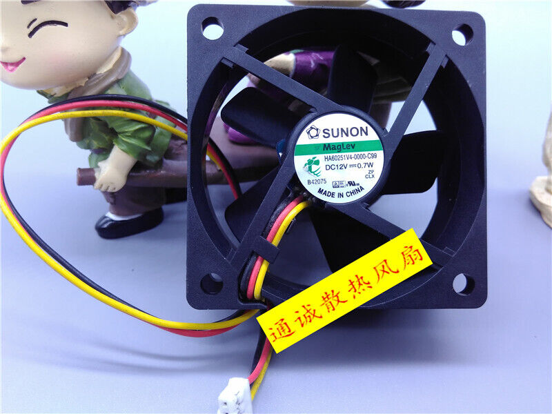SUNON MagLev HA60251V4-0000-C99 12V 0.7W 6025 6cm 3-wire cooling fan