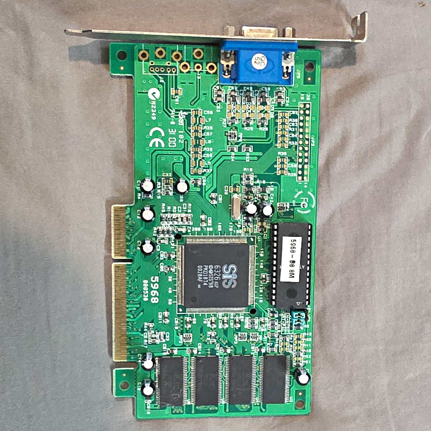 PINE Technology SiS 6326 8MB AGP VGA Graphics Card Multiple Monitor Support