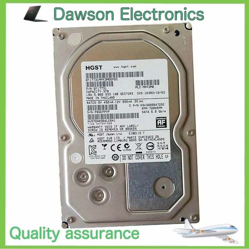 New3TB 7200RPM 64MB SATA 6.0Gb/s 3.5" Hard Drive HUS724030ALE641