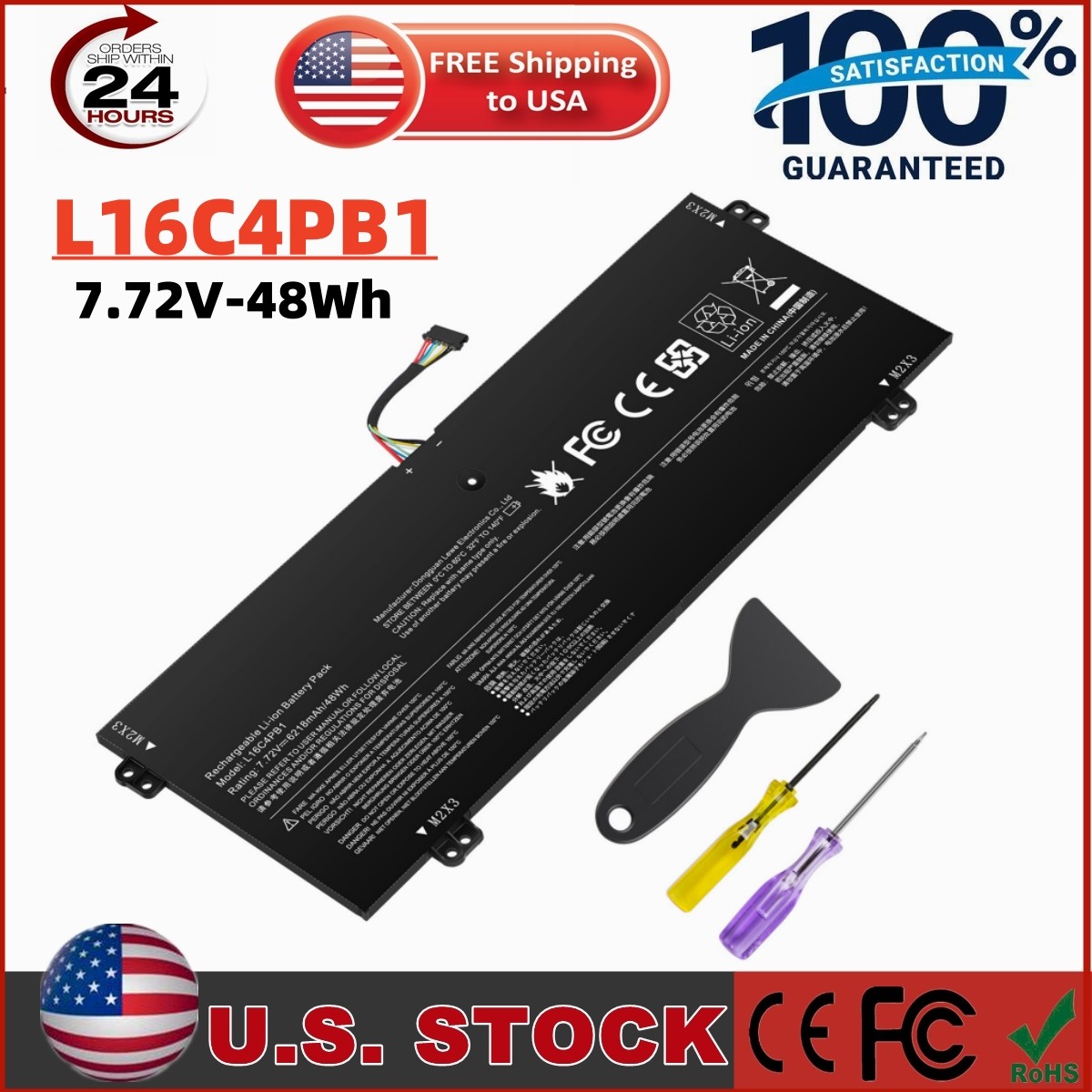 Battery For Lenovo YOGA 720-13IKB 730-13IKB 46Wh L16L4PB1 L16C4PB1 L16M4PB1 Yoga