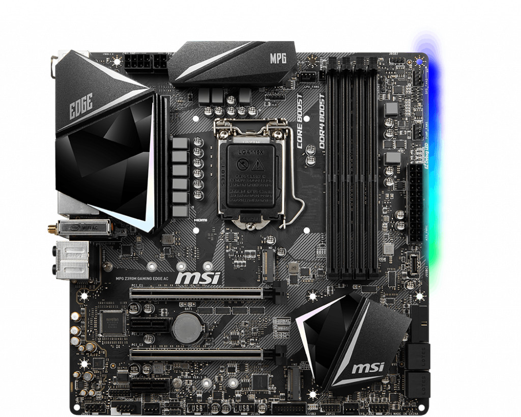 MSI MPG Z390M GAMING EDGE AC motherboard LGA1151 DDR4 HDMI+DP M-ATX Tested