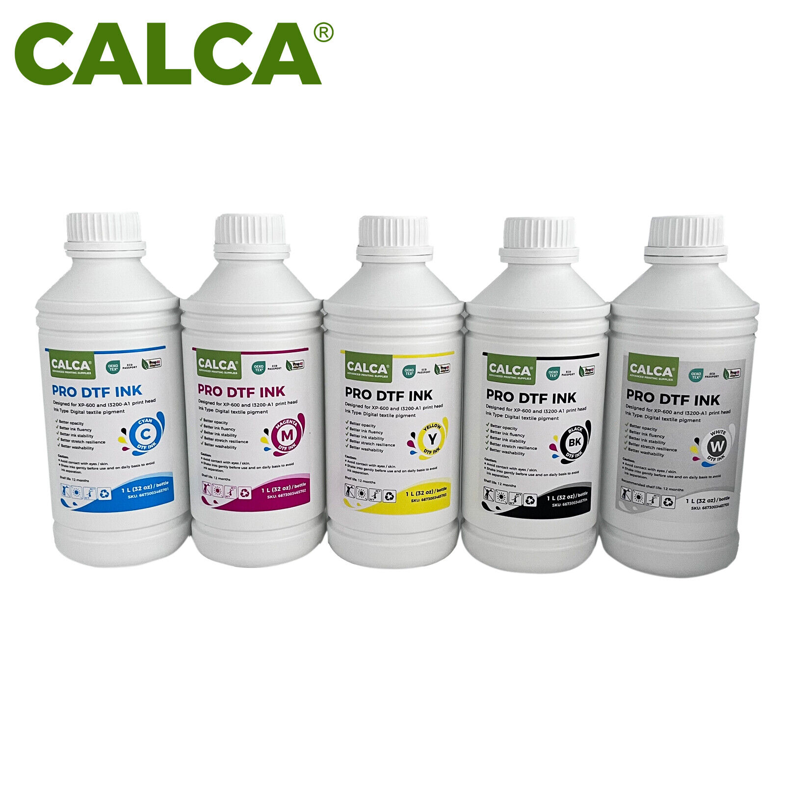 CALCA Direct to Transfer DTF Film Ink for Epson Printheads. 32 oz 1L Water-based