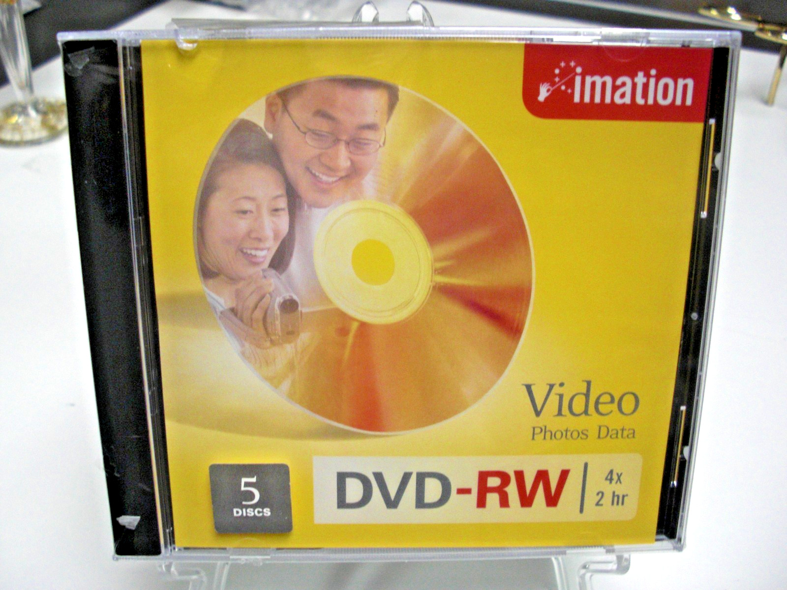 Imation DVD-RW 5 Pack 4x 4.7GB for Video Photos Data - NEW  MAKE OFFER