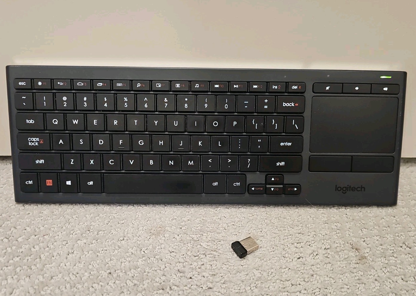Logitech K830 Wireless Living-Room Illuminated Keyboard Bluetooth w/ USB Dongle