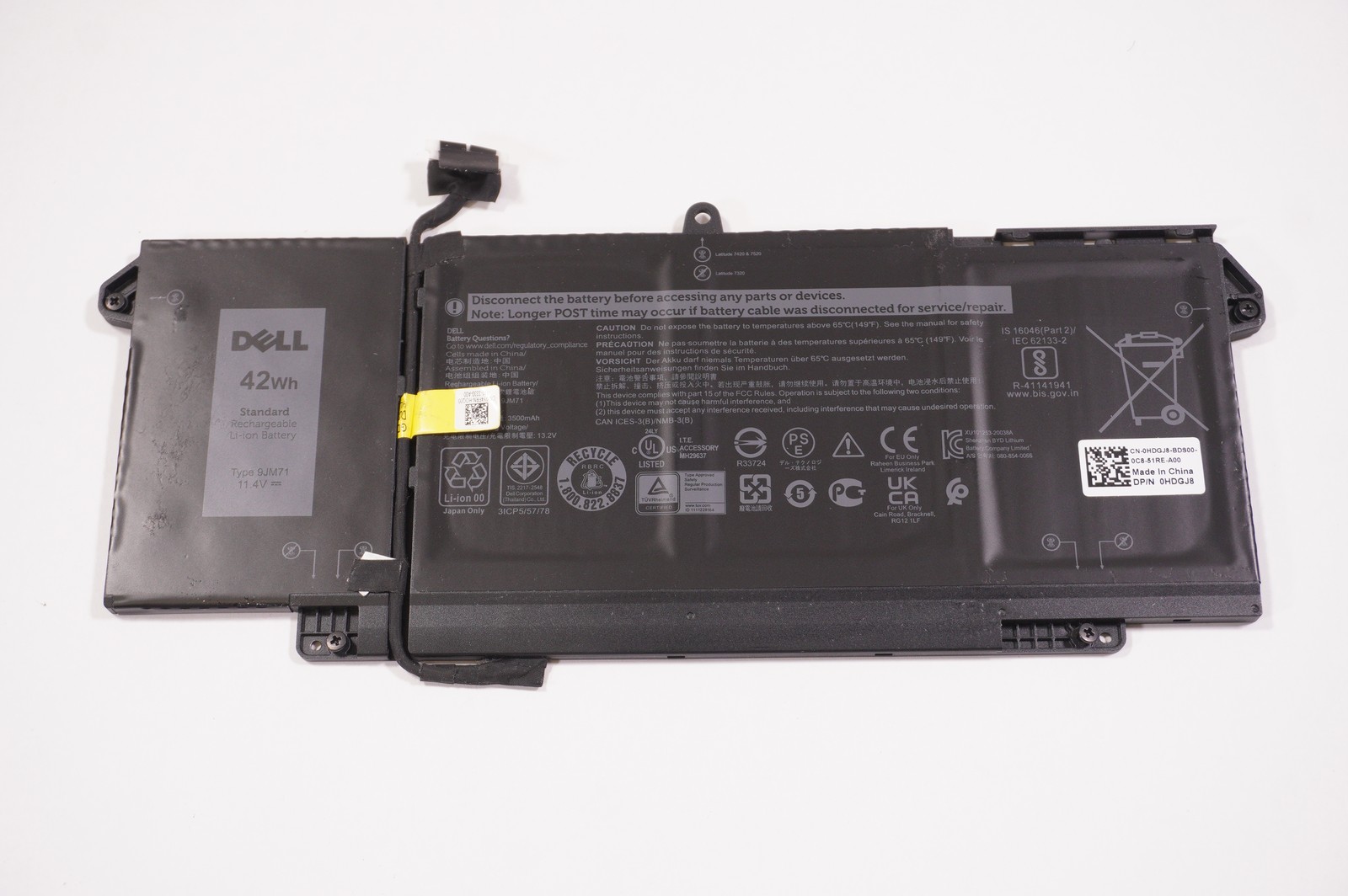 Compatible with CN-0MHR4G Dell 42WH 3500Mah 11.4V LI-ION BATTERY LATITUDE-700...
