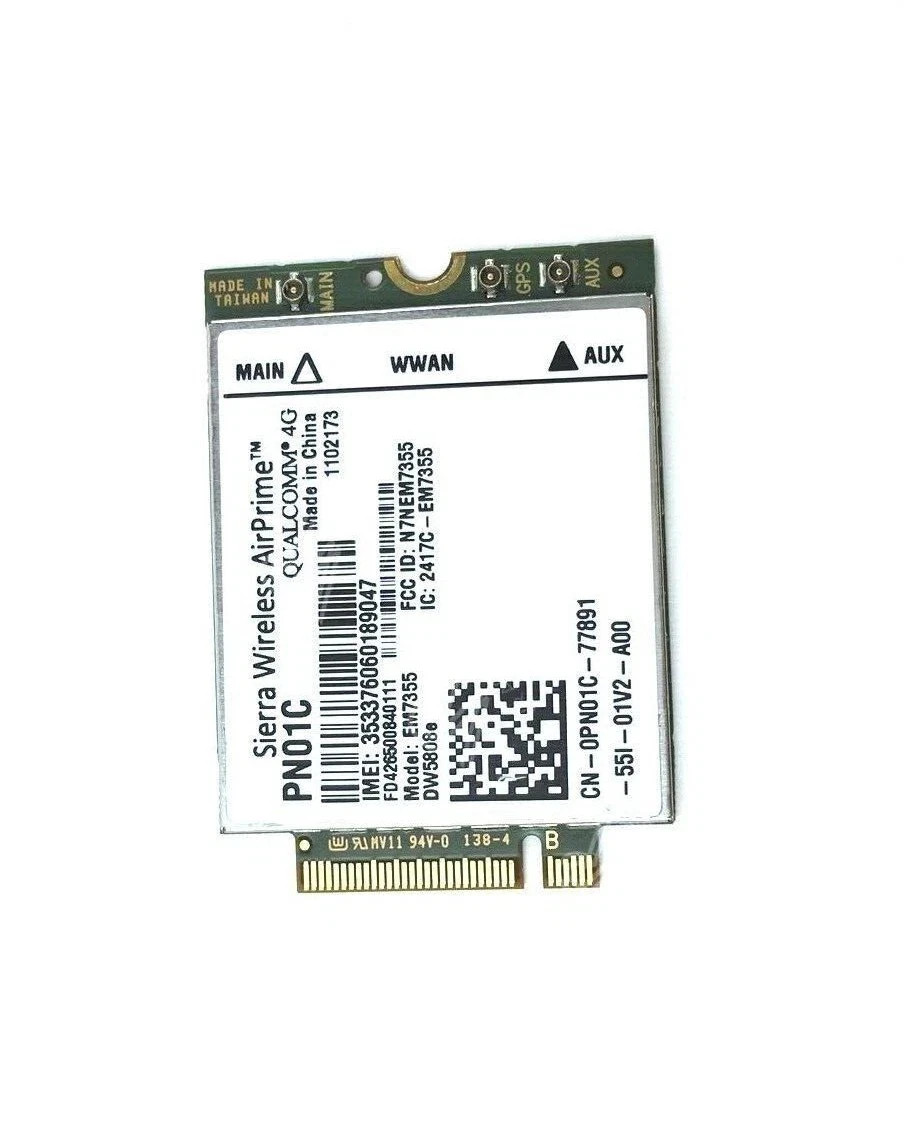 Dell Wireless DW5808e 4G LTE EM7355 WWAN Module Card 2NDHX NPR73 PN01C 4GP3D