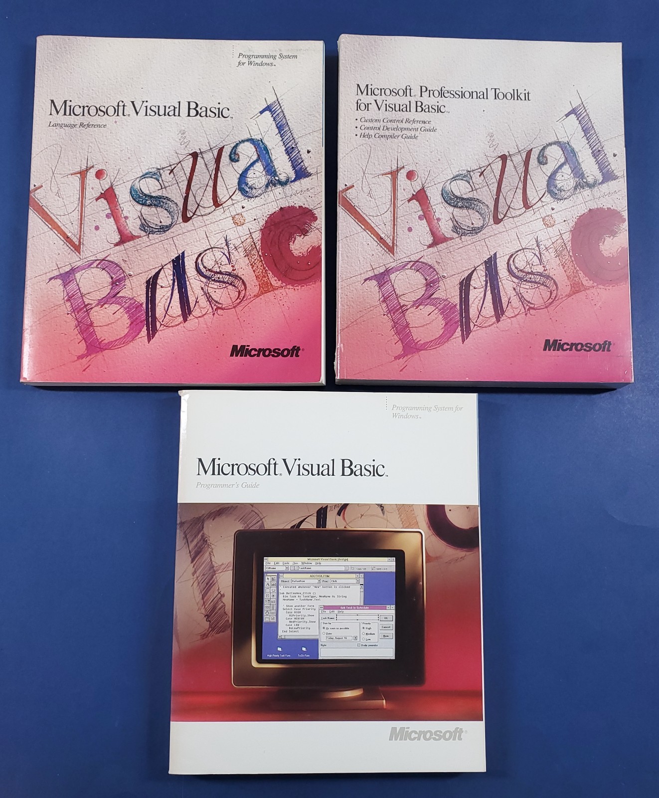 VTG Microsoft Visual Basic 1.0 Manual Lot w Sealed Professional Toolkit Guide