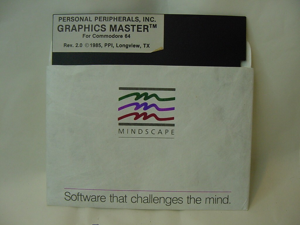 VTG COMMODORE 64 SOFTWARE FLOPPY DISC  1985 GRAPHICS MASTER PERSONAL PERIPHERALS