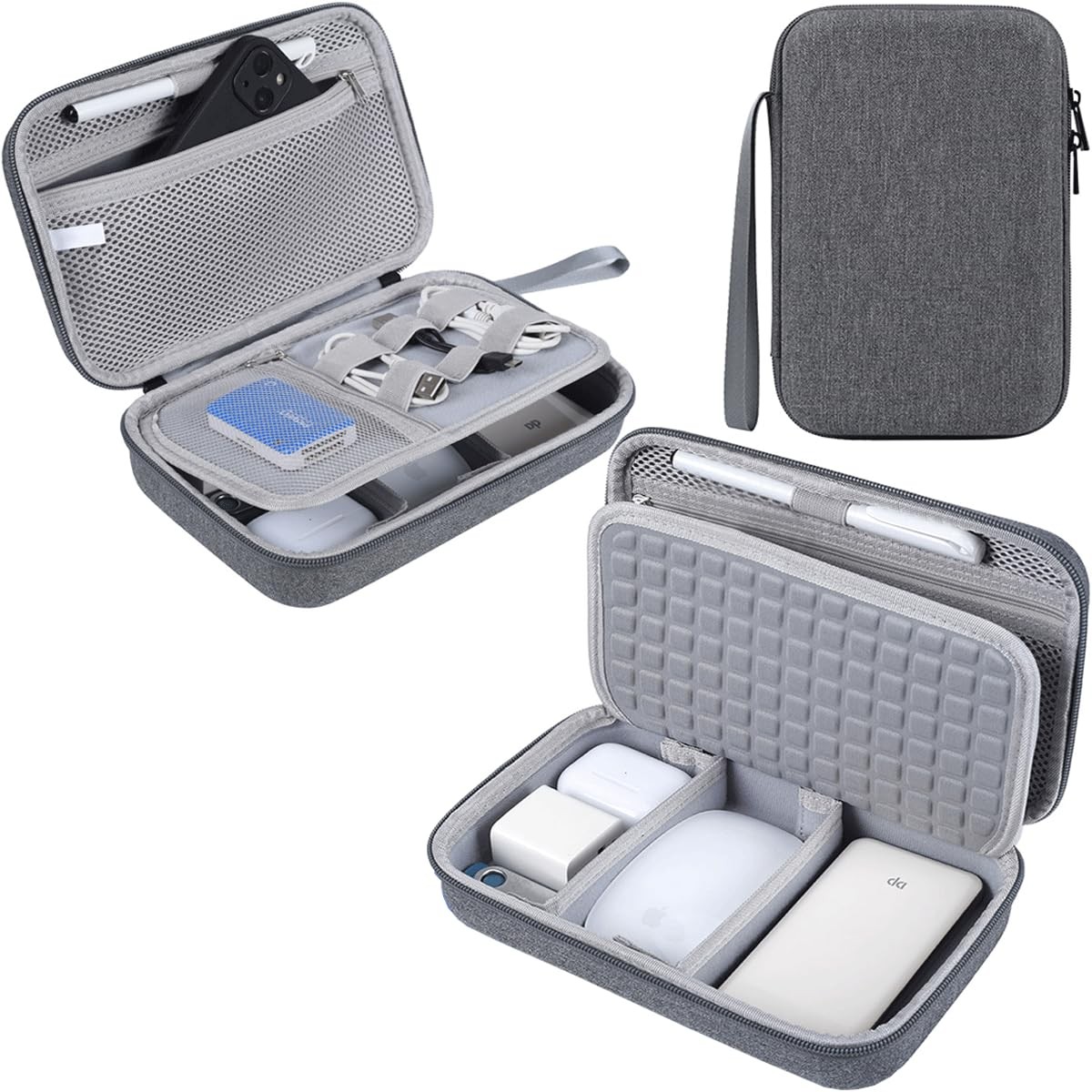 Hard Electronic Organizer Travel Case for MacBook Power Adapter Chargers Cabl...