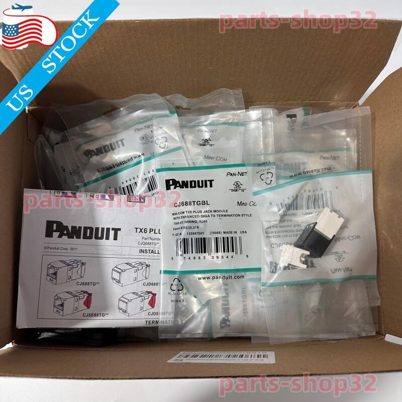 OEM Panduit Giga TX Cat6 Network jack White Green Red Yellow Blue Black Qty 50