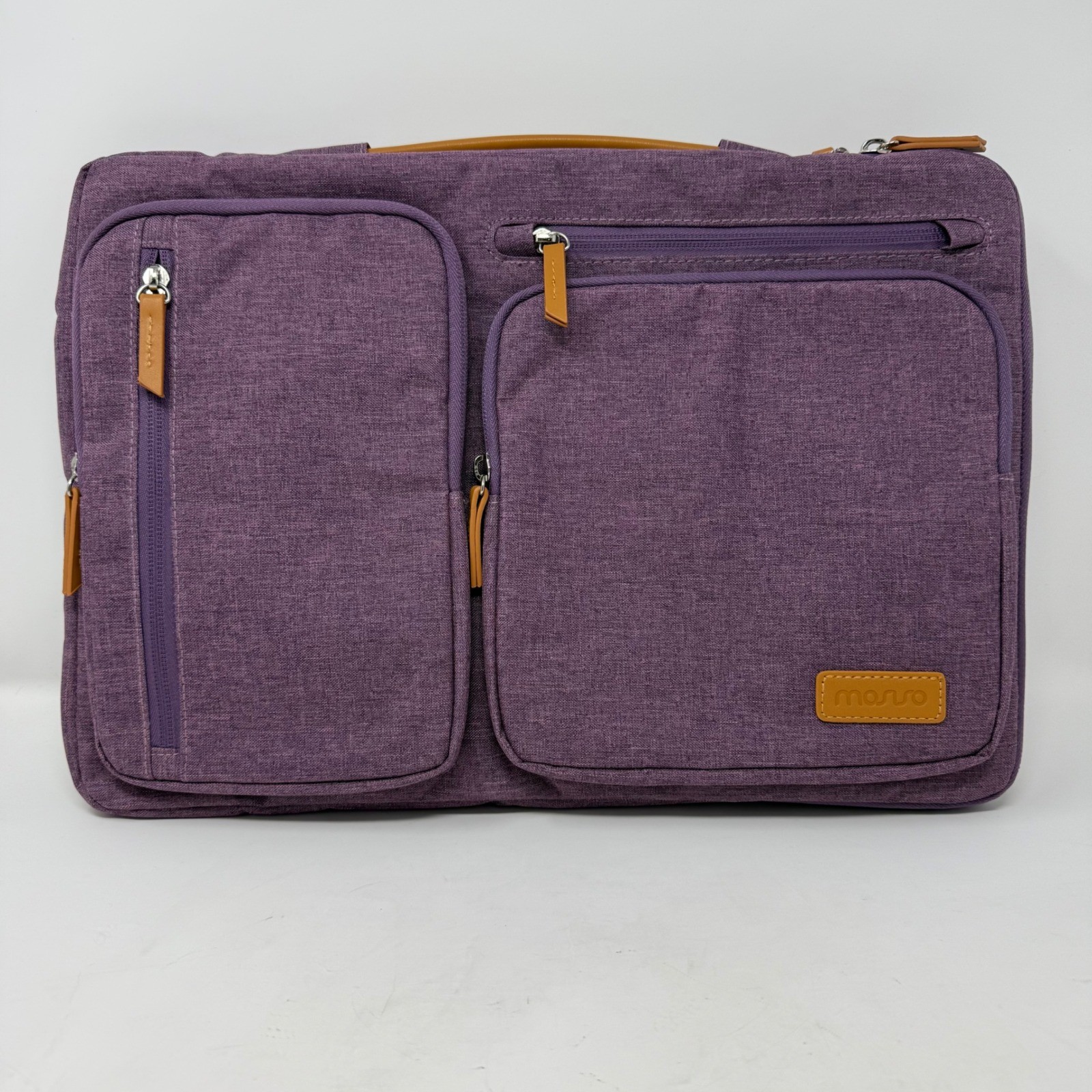 Mosiso Laptop Briefcase Sleeve Purple 15in Polyester Travel Professional Sleek