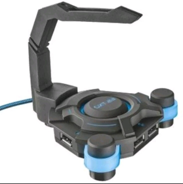 Trust Gaming GXT 213 USB 4 Port Hub and Mouse Bungee for PC Gaming Ex...
