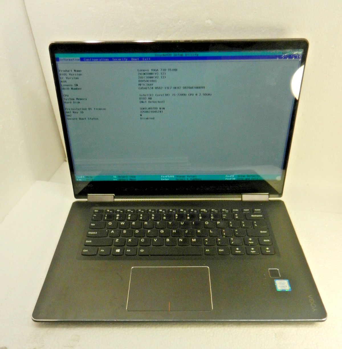Lenovo Yoga 710-15IKB TABLET - CORE i5-7200U 8GB NO HDD - * SCREEN HAS BUBBLES