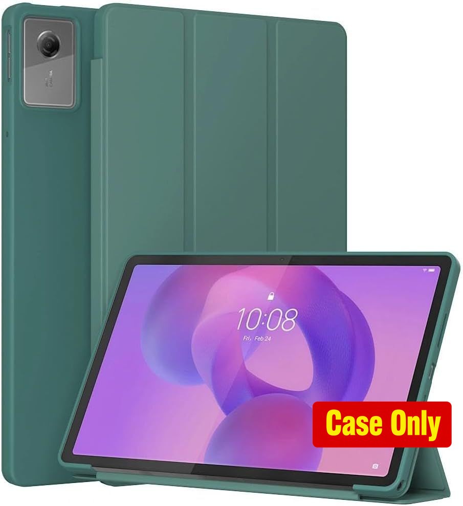 GUNPRIO Green Trifold Stand Case for Lenovo Idea Tab Pro 12.7 inch 2025 - Slim &