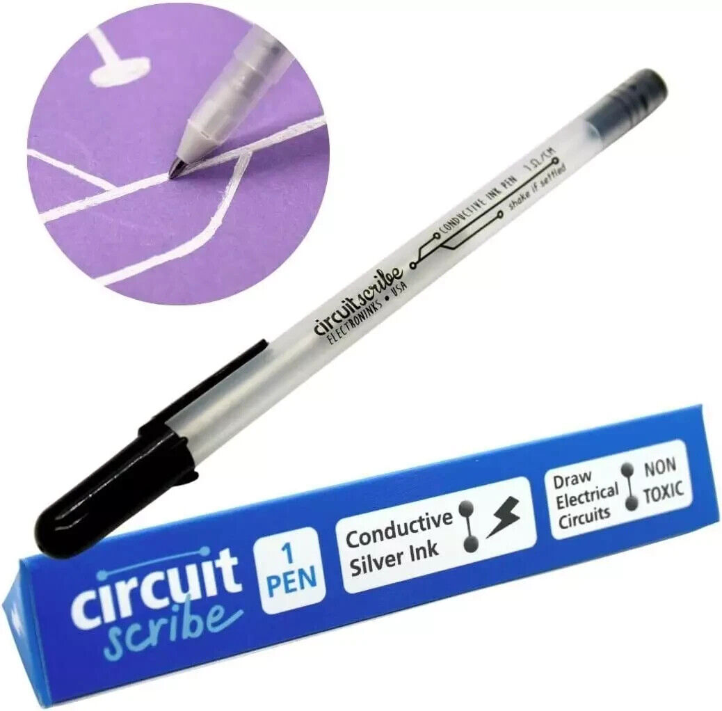 Circuit Scribe Non-Toxic Conductive Silver Ink Pen � Award Winning Design That �