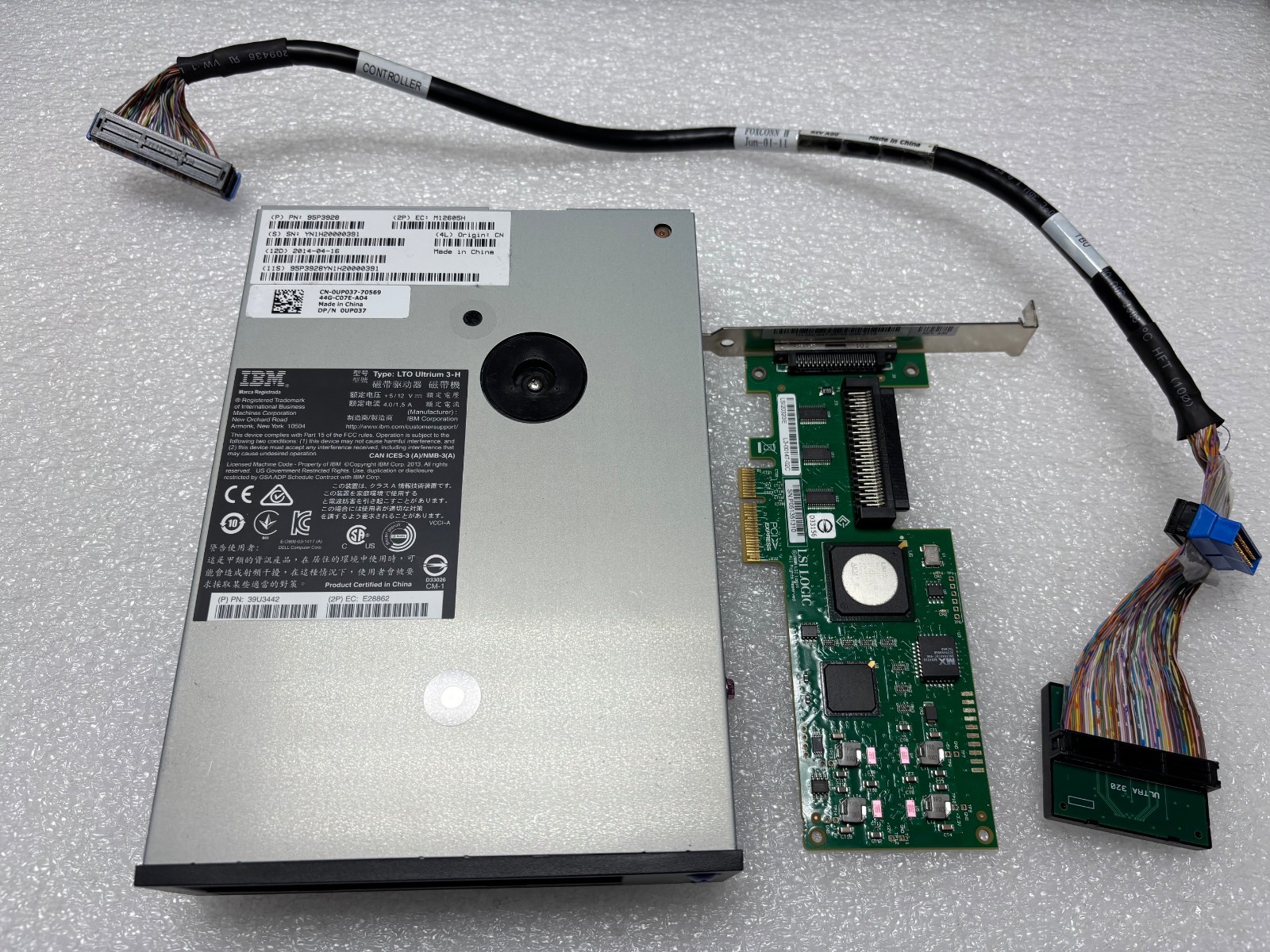 Dell 0UP037 / IBM 95P3928 LTO Ultrium 3-H SCSI Tape Drive + LSI20320IE