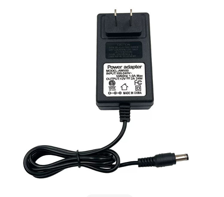 1pc12V 2A Power Adapter 100-240V DC Regulated Charger With LED Indicator US Plug
