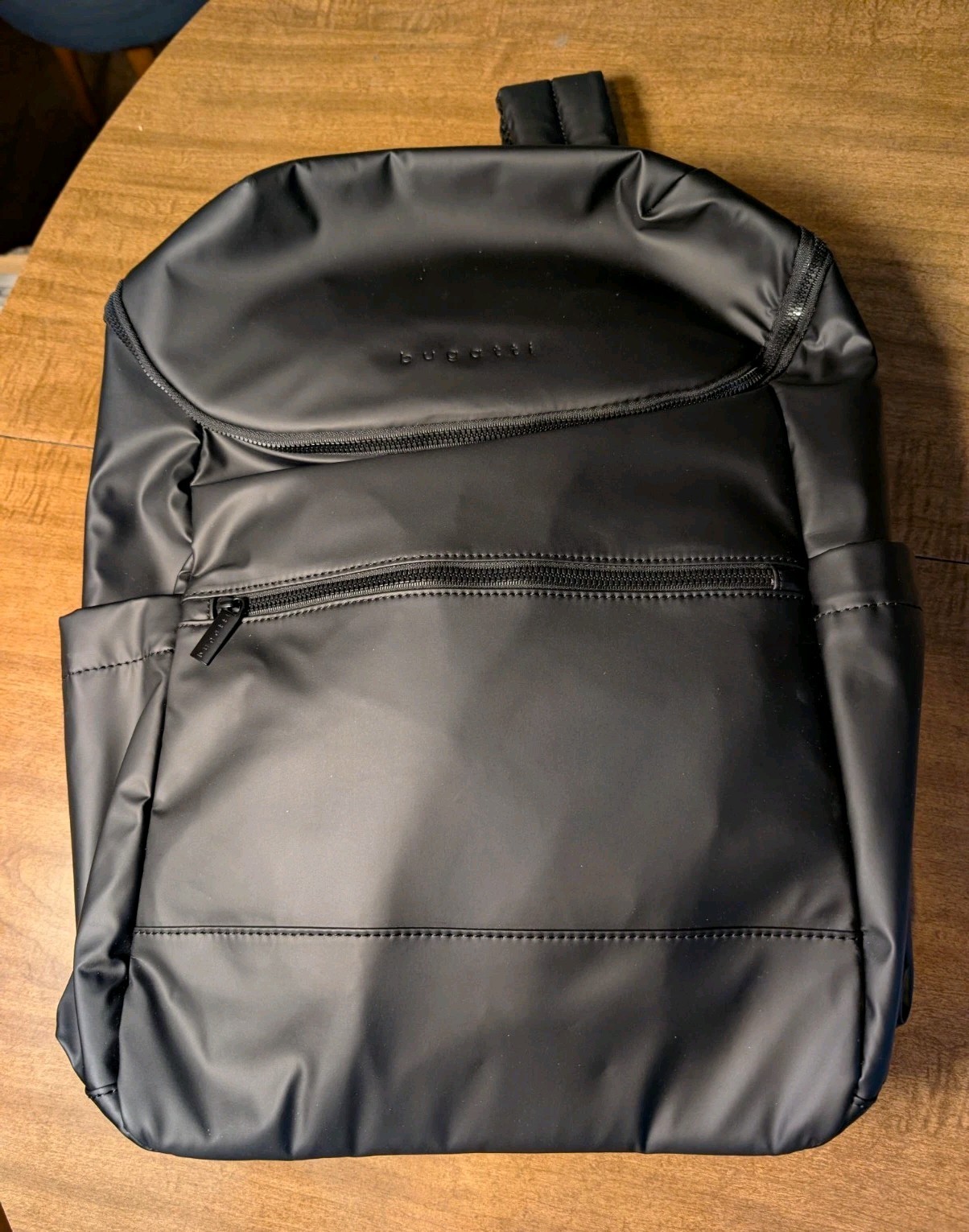 NWT Bugatti Black Vegan Leather 15.6 in Laptop Backpack BKPK7900BL 
