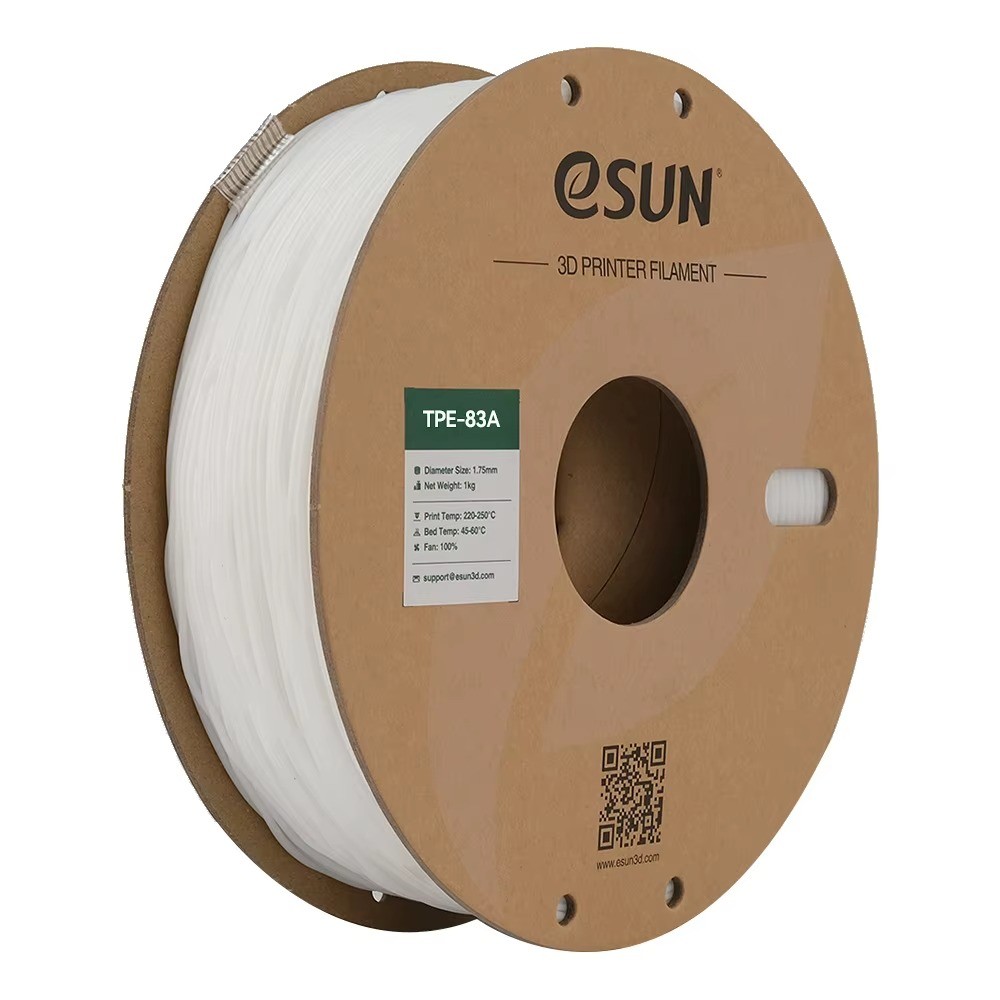 eSUN TPE 83A Flexible 3D Printer Filament 1.75mm 1KG Spool Dimensional ±0.05mm