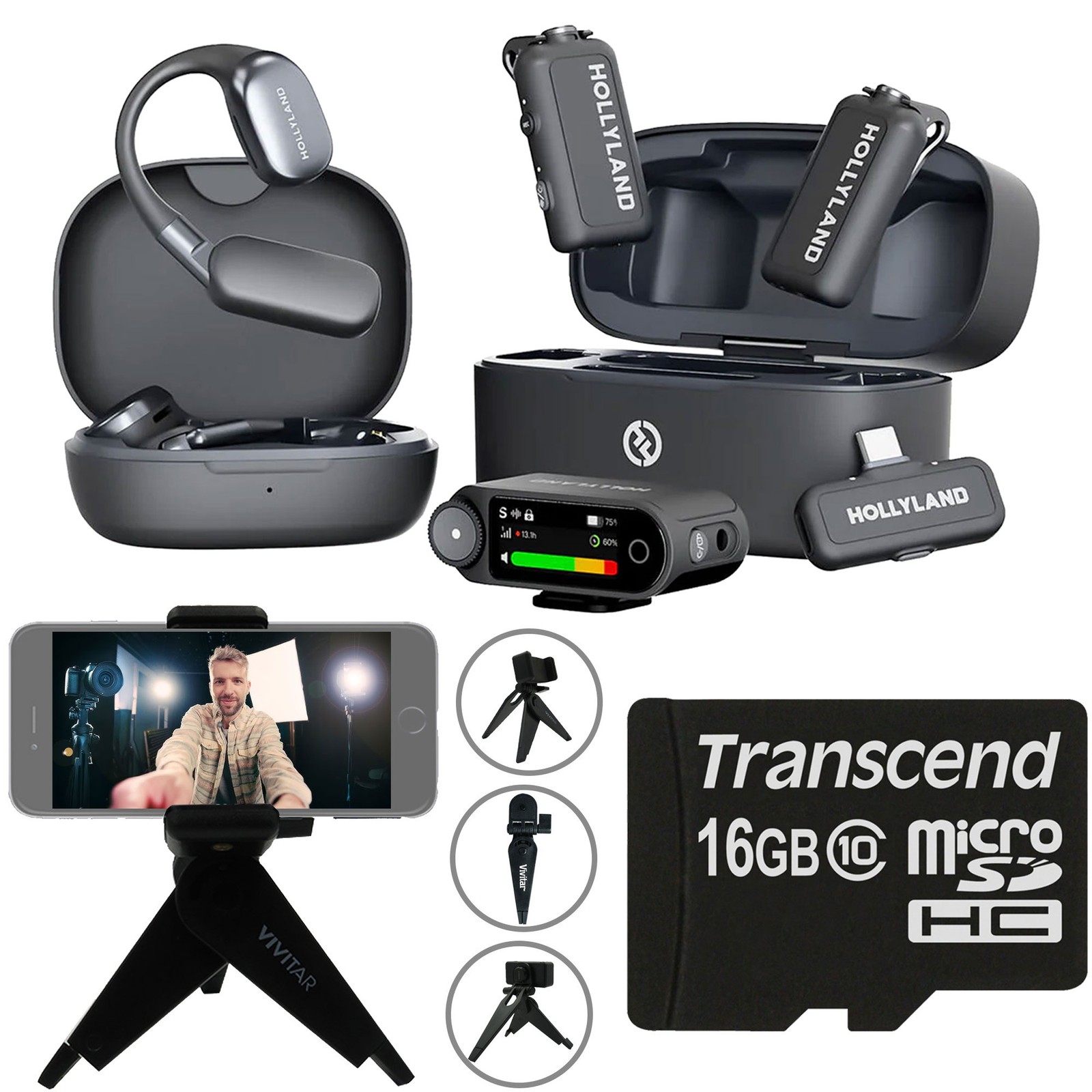 Hollyland LARK MAX 2 ULTIMATE COMBO Lavalier Mic System Essential Accessory Kit