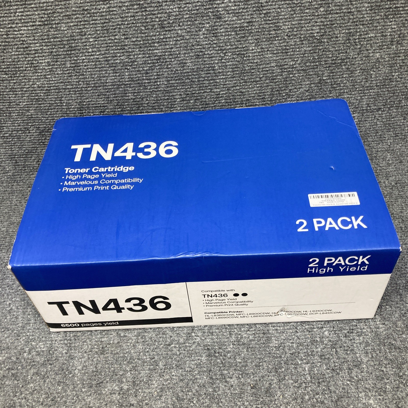 2PK TN-436 Toner TN433 For Brother HL-L9310CDW HL-L8360CDW MFC-L8900CDW BLACK
